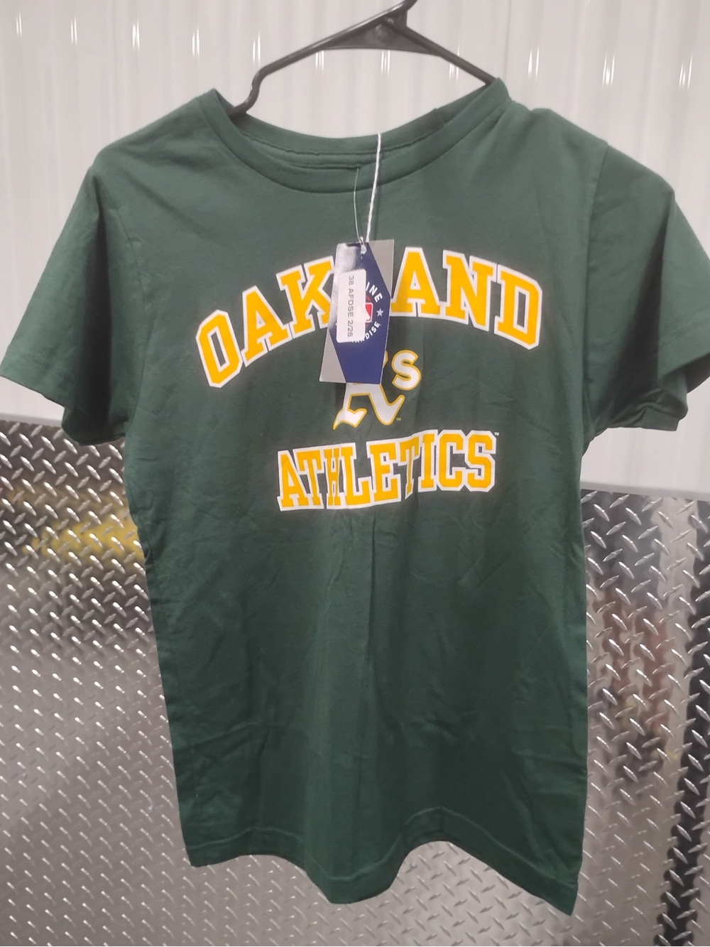 Oakland Athletics Kids Green Team Logo T-Shirt Oakland A